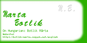 marta botlik business card